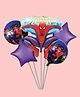 Funcart Spiderman Foil Balloon Bouquet Multicolor - Pack of 5