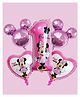 Funcart 1st bday Minnie mouse birthday foil balloon bouquet Pink - Pack of 5