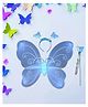 Funcart Blue Butterfly Wing Fairy Set(Wings,Head Band and Wand)