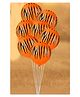 Funcart Tiger Stripe Latex Balloon Orange - Pack of 6
