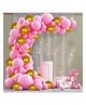 Funcart Gold and Pink Metallic Latex Balloons - Pack of 50