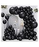 Funcart Black Metallic Latex Balloons - Pack of 50