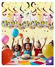 Funcart Three Princess Theme Swirl Decoration Multicolor- Pack of 6