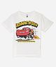 Wear Your Mind Cotton Knit Disney Cars Featuring Half Sleeves Lightning Mcqueen Printed Tee - White
