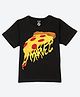 Wear Your Mind Cotton Knit Marvel Featuring Half Sleeves Typography Printed Tee - Black