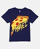Wear Your Mind Cotton Knit Marvel Featuring Half Sleeves Typography Printed Tee - Navy Blue