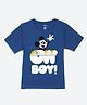 Wear Your Mind Cotton Knit Disney Mickey & Friends Featuring Half Sleeves Character Printed Tee - Royal Blue