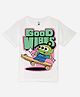 Wear Your Mind Cotton Knit Disney Toy Story Featuring Half Sleeves Little Green Man Character Printed Tee - White