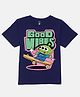 Wear Your Mind Cotton Knit Disney Toy Story Featuring Half Sleeves Little Green Man Character Printed Tee - Navy Blue