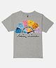 Wear Your Mind Cotton Knit Winnie The Pooh Featuring Half Sleeves Characters Printed Tee - Grey