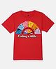 Wear Your Mind Cotton Knit Winnie The Pooh Featuring Half Sleeves Characters Printed Tee - Red
