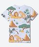 Wear Your Mind Cotton Blend Knit Disney The Lion King Featuring Half Sleeves Characters Printed Tee - White