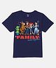 Wear Your Mind Cotton Blend Knit Disney Toy Story Featuring Half Sleeves Characters Printed Tee - Navy Blue