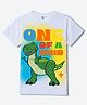 Wear Your Mind Cotton Blend Knit Disney Toy Story Featuring Half Sleeves Rex Printed Tee - White