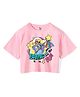 Wear Your Mind Cotton Knit Disney Toy Story Featuring Half Sleeves Bo Peep Printed Crop Tee - Pink