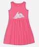 Wear Your Mind Cotton Knit Disney Dumbo Featuring Sleeveless Character Printed Dress - Hot Pink