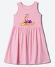 Wear Your Mind Cotton Knit Disney Tangled Featuring Sleeveless Rapunzel Printed Dress - Pink