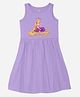 Wear Your Mind Cotton Knit Disney Tangled Featuring Sleeveless Rapunzel Printed Dress - Purple