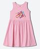 Wear Your Mind Cotton Knit Disney Tangled Featuring Sleeveless Rapunzel Printed Dress - Pink