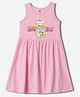 Wear Your Mind Cotton Knit Tom & Jerry Featuring Sleeveless Nibbles Printed Dress - Pink