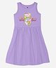 Wear Your Mind Cotton Knit Tom & Jerry Featuring Sleeveless Nibbles Printed Dress - Purple