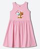 Wear Your Mind Cotton Knit Tom & Jerry Featuring Sleeveless Character Printed Dress - Pink