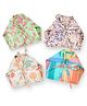 The Boo Boo Club Breathable Soft Organic Cotton Muslin Nappies Pack Of 4 - Multicolor