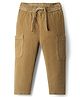 Bonfino Cotton Elastane Woven Full Length Solid Coloured Corduroy Relax Fit Trouser With Pocket Detail - Light Brown