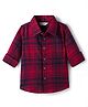 Bonfino 100% Cotton Woven Full Sleeves Checkered Shirt - Red