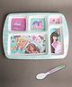 Superware Melamine Kids Partition Plate with spoon -Barbie-Butterfly