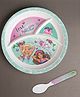 Superware Melamine Kids Partition Plate with spoon - Barbie Butterfly