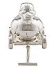 Crown Forever Frazer and Haws Duck On Cart Shape Money Bank - Silver