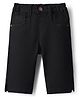 Babyhug Washed Denim Capri With Stratch - Black