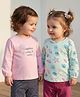 Babyoye 100% Cotton Knit With Eco Jiva Finish Full Sleeves Tops with Sea Life Print Pack of 2 - Pink & Sea Green