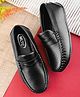 MLTC Solid Slip On Loafers - Black