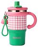 Little Surprise Box Checkered Premium Stainless Steel Insulated Tumbler Green & Pink - 550ml