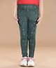 StyleStone Cotton Lycra Woven Floral Printed Jeggings - Green