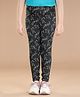 StyleStone Cotton Lycra Woven Floral Printed Jeggings - Black