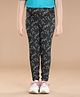 StyleStone Cotton Lycra Woven Floral Printed Jeggings - Black