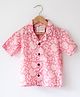 Love The World Today Cotton Woven Half Sleeves Floral Printed Shirt - Pink