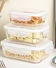 VONCASA Borosilicate Food Containers (Pack of 3 - 370ml, 640ml & 1040ml)