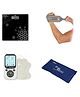 BPL Medical Technologies Fitness Gear Combo - Wrist Binder Neo Fab With Thumb Support + Tens Relief + Hot and Cold Gel Pack + PWS 01+ Bathroom Weighing Scale