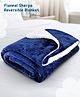 Zoe Ultra-Soft Double Layered Flannel Sherpa Reversible Blanket - Navy Blue| Cozy Winter Throw for Babies & Kids| Hypoallergenic Material| Baby Safe Material