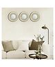 VONCASA Wall Mirror, Wall Decor, Antique Finish, Champagne Colour, Plastic, Set of 3