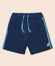 Nino Togs Cotton Looper Knit Side Taped Shorts - Navy Blue