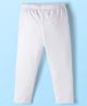 Babyhug Single Jersey Knit Full Length Solid Colour Legging - White