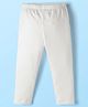 Babyhug Single Jersey Knit Full Length Solid Colour Legging - White