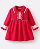 Mark & Mia Full Sleeves Solid Woollen Dress - Red