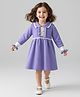 Mark & Mia Full Sleeves Solid Woollen Dress - Lavender