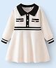 Mark & Mia Full Sleeves Solid Woollen Dress - White